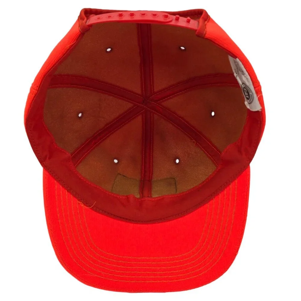 Caterpillar CAT Diesel Power Hat Vintage Snapback Patch Blaze Orange Full Foam‎